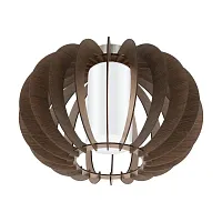 Люстра потолочная  STELLATO 3 95589 Eglo коричневая на 1 лампа, основание никель серое в стиле кантри 