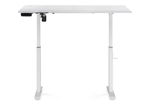 Компьютерный стол Маркос с механизмом подъема 140х80х75 белый / шагрень белая 578485 Woodville столешница белая из мдф фото 4
