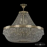 Люстра потолочная хрустальная 19011/H1/80IV G Bohemia Ivele Crystal прозрачная на 22 лампы, основание золотое в стиле классический sp