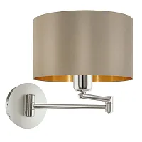 Бра  MASERLO 95055 Eglo золотой коричневый 1 лампа, основание никель серое в стиле современный 