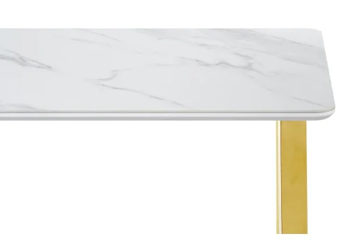 Керамический стол Селена 1 180х90х77 белый мрамор / золото 572188 Woodville столешница белая из керамика фото 5