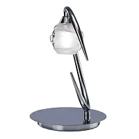 Настольная лампа LOOP CROMO 1807 Mantra прозрачная 1 лампа, основание хром металл в стиле современный 