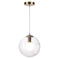 Светильник подвесной Blair 3769/1A Lumion прозрачный 1 лампа, основание латунь в стиле современный хай-тек шар