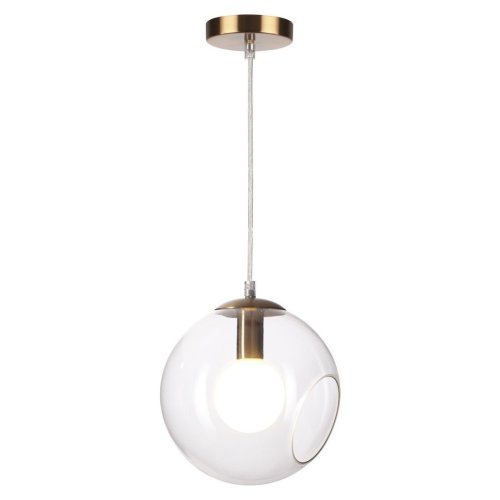Светильник подвесной Blair 3769/1A Lumion прозрачный 1 лампа, основание латунь в стиле современный хай-тек шар