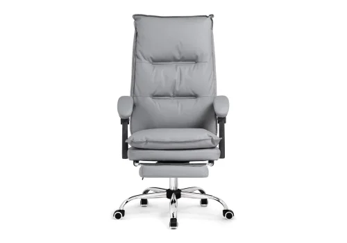 Компьютерное кресло Fantom light gray 15573 Woodville, серый/экокожа, ножки/металл/хром, размеры - *1240***610* фото 3