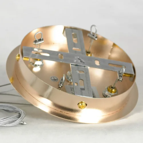 Люстра подвесная LSP-8712 Lussole прозрачная на 8 ламп, основание матовое золото в стиле современный  фото 7