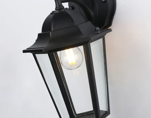 Настенный светильник ST2018 Ambrella light уличный IP54 чёрный 1 лампа, плафон прозрачный в стиле хай-тек современный E27 фото 3