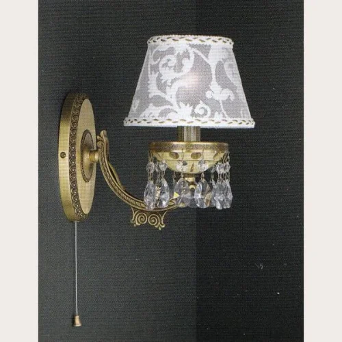 Бра с выключателем A 7033/1  Reccagni Angelo белый на 1 лампа, основание античное бронза в стиле классический 