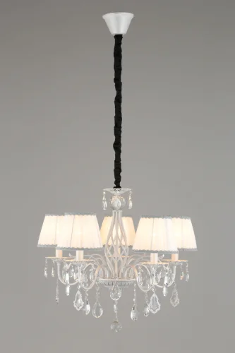 Люстра подвесная Cremona OML-60813-05 Omnilux белая на 5 ламп, основание белое в стиле классический  фото 2
