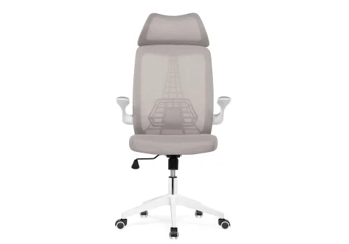 Компьютерное кресло Lokus light gray 15634 Woodville, серый/сетка, ножки/пластик/белый, размеры - *1210***660*650 фото 3