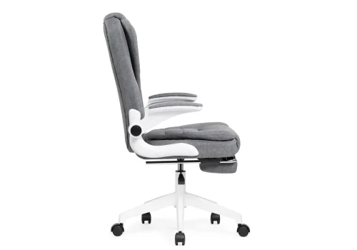 Компьютерное кресло Mitis gray / white 15611 Woodville, серый/ткань, ножки/пластик/белый, размеры - *1130***620* фото 5