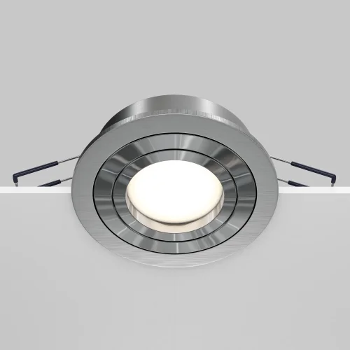 Светильник точечный Atom DL023-2-01S Maytoni серебряный 1 лампа, основание серебряное в стиле современный  фото 6