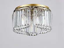 Люстра потолочная хрустальная 4354/PL gold Newport прозрачная на 4 лампы, основание золотое в стиле классический 