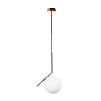 Светильник подвесной Icl 2578-A LOFT IT белый 1 лампа, основание бронзовое в стиле современный шар