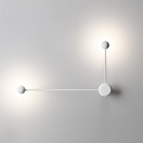 Бра Pin Wall Light C White 212749-22 ImperiumLoft белый на 2 лампы, основание белое в стиле лофт винтаж  фото 10