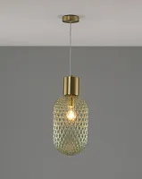 Светильник подвесной Sunset V10919-P Moderli зелёный 1 лампа, основание золотое в стиле современный выдувное