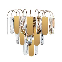 Бра Vivien A2719AP-2GO Arte Lamp прозрачный 2 лампы, основание золотое в стиле современный 