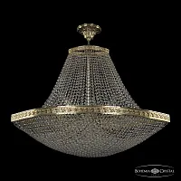 Люстра потолочная хрустальная 19323/H1/90IV G Bohemia Ivele Crystal прозрачная на 16 ламп, основание золотое в стиле классика sp