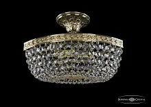 Светильник потолочный 19113/35IV G Bohemia Ivele Crystal прозрачный 2 лампы, основание золотое в стиле классика sp