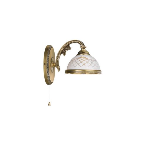 Бра с выключателем A 7002/1  Reccagni Angelo белый на 1 лампа, основание античное бронза в стиле классика 