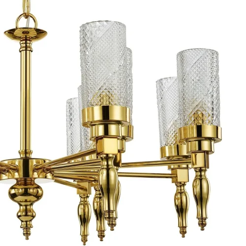 Люстра подвесная Anima 2812-12P Favourite прозрачная на 12 ламп, основание золотое в стиле классический  фото 4