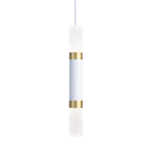 Светильник подвесной LED Doppelt 4117-1P Favourite белый 1 лампа, основание белое в стиле современный трубочки фото 2