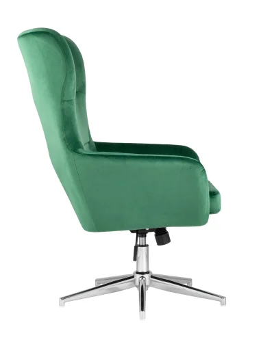 Кресло Артис регулируемое, зеленый УТ000004540 Stool Group, зелёный/велюр, ножки/металл/серебристый, размеры - ****655*680мм фото 2