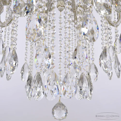 Люстра подвесная 71101/12/300 B WMG Bohemia Ivele Crystal без плафона на 12 ламп, основание белое патина золотое в стиле классический sp фото 6