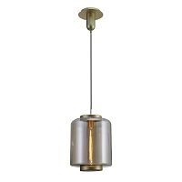 Светильник подвесной лофт JARRAS 6195 Mantra прозрачный бежевый 1 лампа, основание бронзовое в стиле лофт выдувное