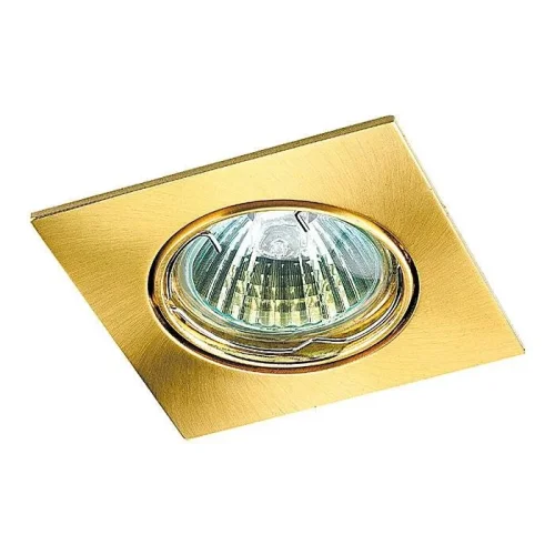Светильник точечный поворотный GX5.3 QUADRO 369107 Novotech золотой 1 лампа, основание жёлтое золотое в стиле минимализм 