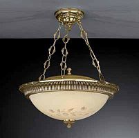 Люстра подвесная  PL 6318/4 Reccagni Angelo жёлтая на 4 лампы, основание золотое в стиле классический 