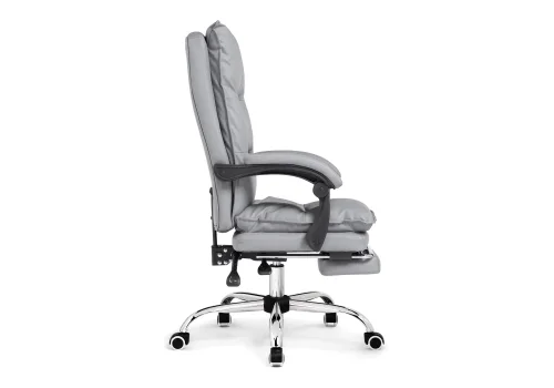 Компьютерное кресло Fantom light gray 15573 Woodville, серый/экокожа, ножки/металл/хром, размеры - *1240***610* фото 5