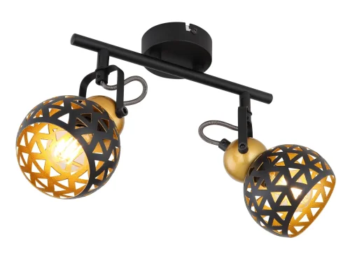 Спот с 2 лампами Sarra 54055-2 Globo чёрный E14 в стиле лофт современный 