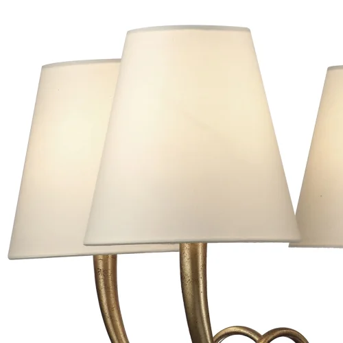 Люстра подвесная PAOLA 6206 Mantra бежевая на 5 ламп, основание золотое в стиле современный  фото 7