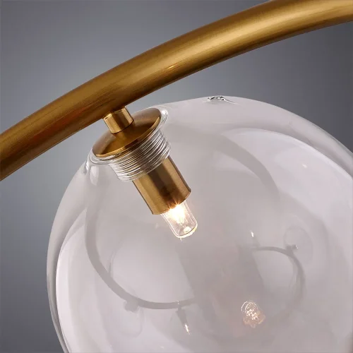 Люстра подвесная Albus A7780SP-5AB Arte Lamp прозрачная на 5 ламп, основание античное бронза в стиле современный шар фото 2