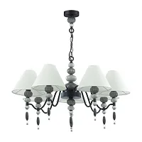 Люстра подвесная Sochi 4896/7 Odeon Light белая на 7 ламп, основание чёрное в стиле кантри Люстра подвесная Sochi 4896/7 Odeon Light белая на 7 ламп, основание чёрное в стиле кантри