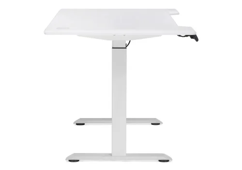 Компьютерный стол Маркос с механизмом подъема 140х80х75 белый / шагрень белая 578485 Woodville столешница белая из мдф фото 5