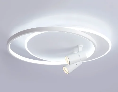 Светильник потолочный LED с пультом FL51391 Ambrella light белый 1 лампа, основание белое в стиле современный хай-тек с пультом фото 6