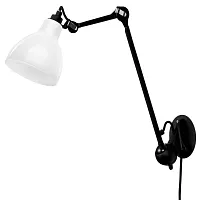 Бра с выключателем в розетку Loft 865617 Lightstar белый 1 лампа, основание чёрное в стиле хай-тек 