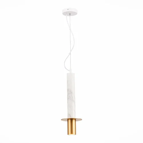 Светильник подвесной Varese SL1211.503.01 ST-Luce белый золотой 1 лампа, основание белое в стиле современный трубочки
