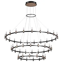 Люстра подвесная Candel 5009/204L Odeon Light белая на 1 лампу, основание чёрное в стиле современный кольца Люстра подвесная Candel 5009/204L Odeon Light белая на 1 лампу, основание чёрное в стиле современный кольца
