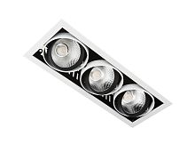 Светильник карданный LED Cardano T813 BK/CH 3*12W 4200K Ambrella light белый 3 лампы, основание белое в стиле современный хай-тек 