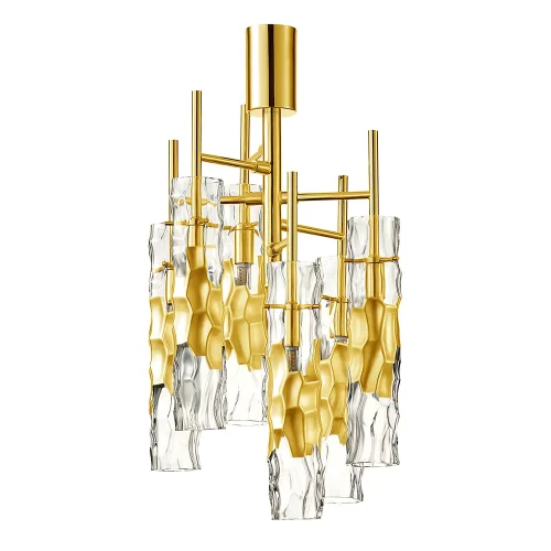 Светильник потолочный PRIMAVERA PL6 GOLD Crystal Lux прозрачный 6 ламп, основание золотое в стиле современный  фото 2