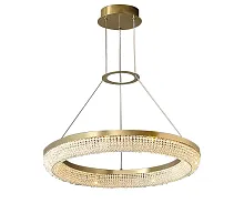 Люстра подвесная LED Карлин 07673-60,36 Kink Light прозрачная на 1 лампа, основание латунь в стиле современный кольца