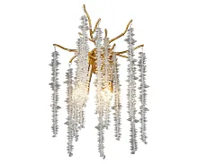 Бра Шанти 07871,33 Kink Light прозрачный 3 лампы, основание золотое в стиле 10086 флористика ветви