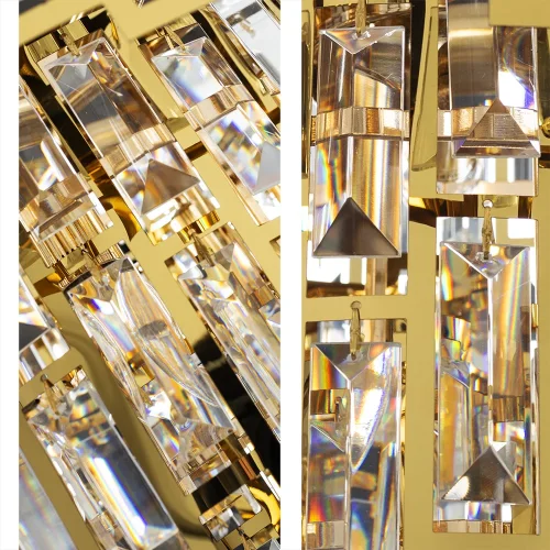 Люстра потолочная Mintaka A1005PL-8GO Arte Lamp прозрачная на 8 ламп, основание золотое в стиле современный  фото 4