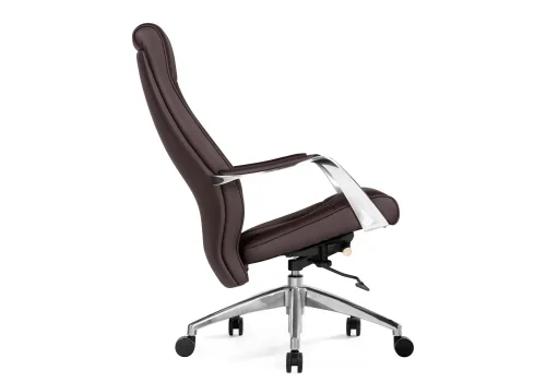 Компьютерное кресло Sarabi brown 15742 Woodville, коричневый/экокожа, ножки/металл/хром, размеры - *1310***690*690 фото 5