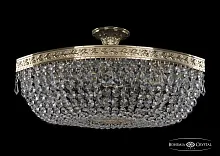 Люстра потолочная хрустальная 19013/60IV G Bohemia Ivele Crystal прозрачная на 6 ламп, основание золотое в стиле классика sp