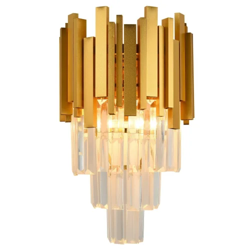 Бра VERTIGO 81440/1W GOLD Natali Kovaltseva прозрачный золотой на 2 лампы, основание золотое в стиле классический 