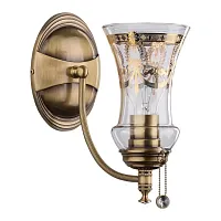 Бра Nico NIC-K-1(P) Kutek прозрачный 1 лампа, основание бронзовое в стиле классический 